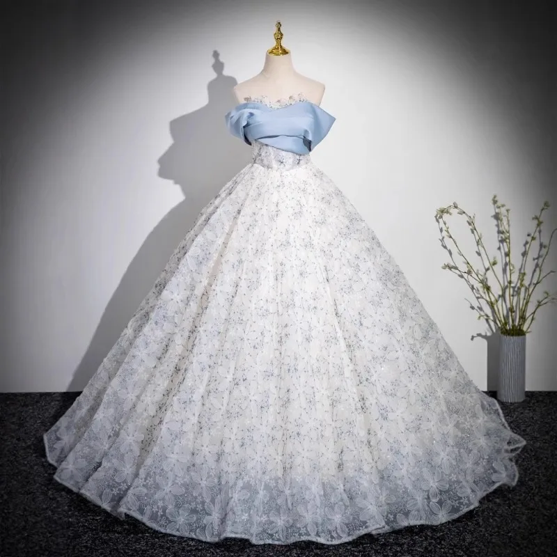 European and American Evening Dress Women's 2025 Spring/Summer New Style High End Skincare Host Atmospheric Solo Art Exam