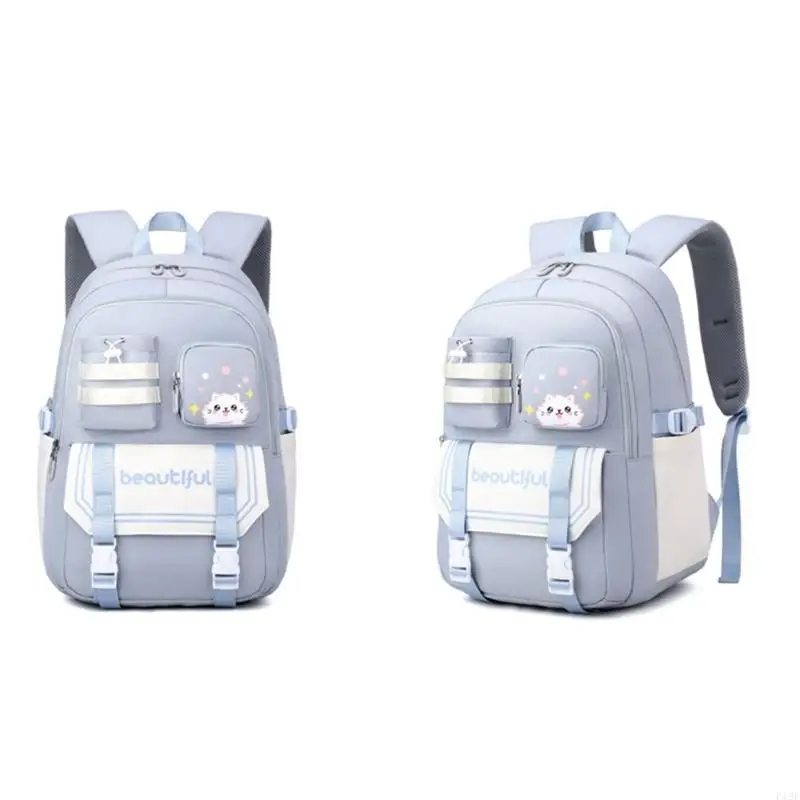 

F19F Spacious Student School Backpack Daypack Casual Rucksack Fashionable Book Bag for Girls