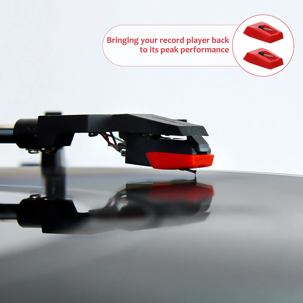 

4Pcs Professional Record Player Needles Stylus Attachment Long Playing Life Better Performance Music Vinyl Records