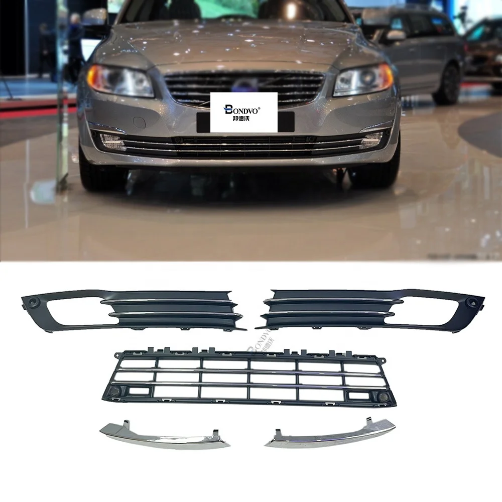 Bondvo Grille Fog Light Cover Bright Strip for Volvos S80 Car Bumper Grille (23-) Grille ABS Plastic High-quality New