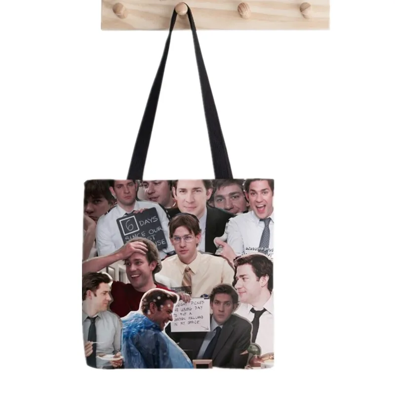 Women Shopper bag The office tv show Michael Scott Collage Bag Harajuku Canvas Shopper Bag girl handbag Tote Shoulder Lady Bag