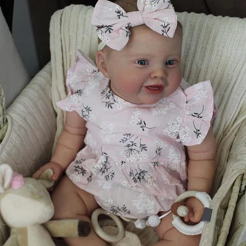 

50cm Huge Baby Size Reborn Doll Girl Same As Picture Lifelike Soft Touch 3D Skin Painted Hair Visible Veins