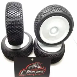 4pc GWOLVES 1/8 RC Buggy Truck Off-Road Tyre Nylon plus hard Traction wheels Contest practice for 1/8 RC car parts