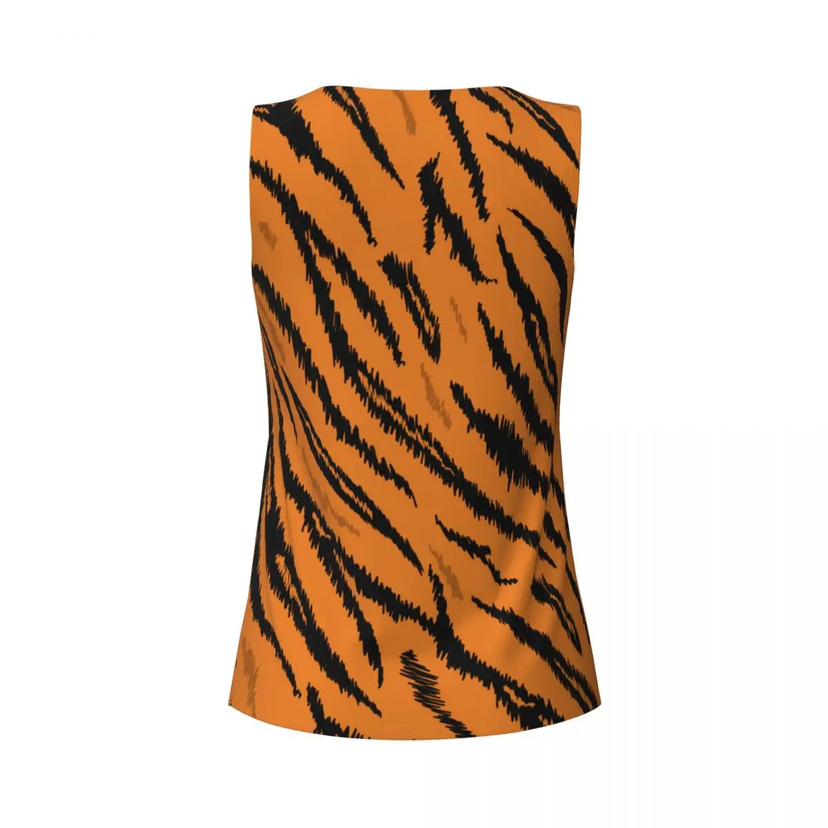 Tops de alças sem mangas para mulheres, textura personalizada do tigre, padrão animal, camisas de ioga secas