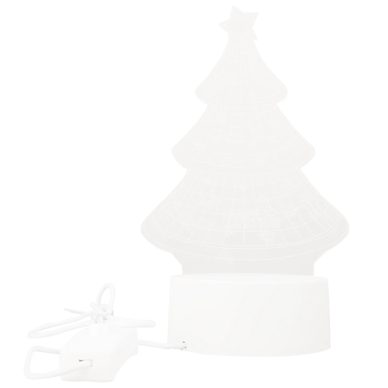 1Pcs 3D Christmas Tree Night Light Decorative Lamp Indoor Atmosphere Light Warm Romantic Xmas Gift Lovely Table Lamp