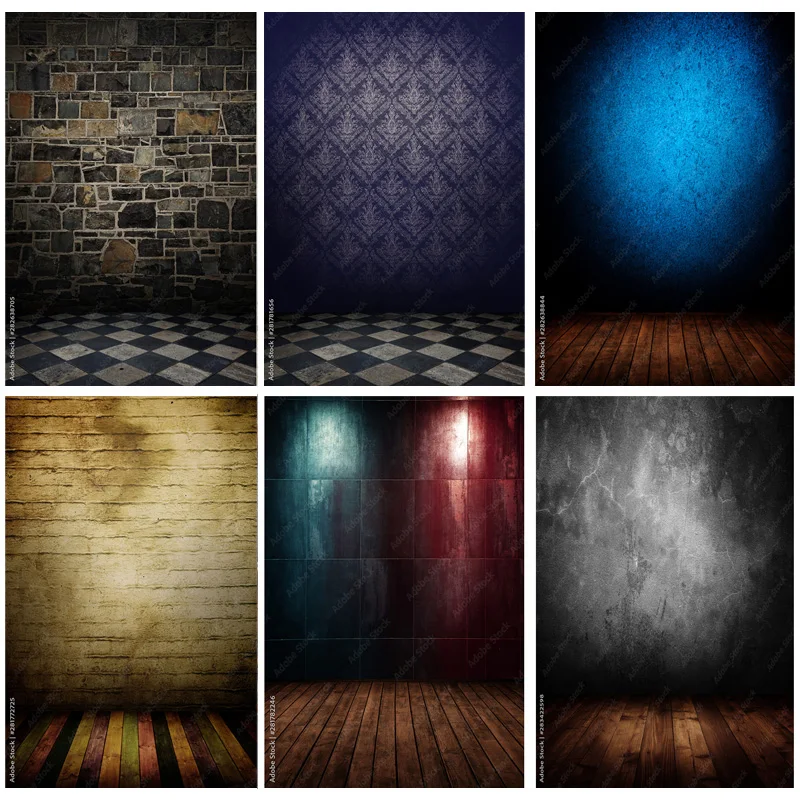 

Vinyl Custom Vintage Brick Wall Wooden Floor Photography Backdrops Photo Background Studio Prop HK-03