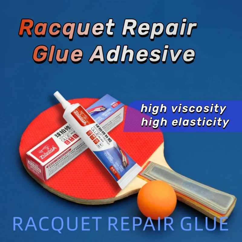 Racquet Repair Glue Adhesive 50ML Clear Contact Glue For Ping-pong Bat Tennis Racket DIY Small Accessories Decoration Soft Glue