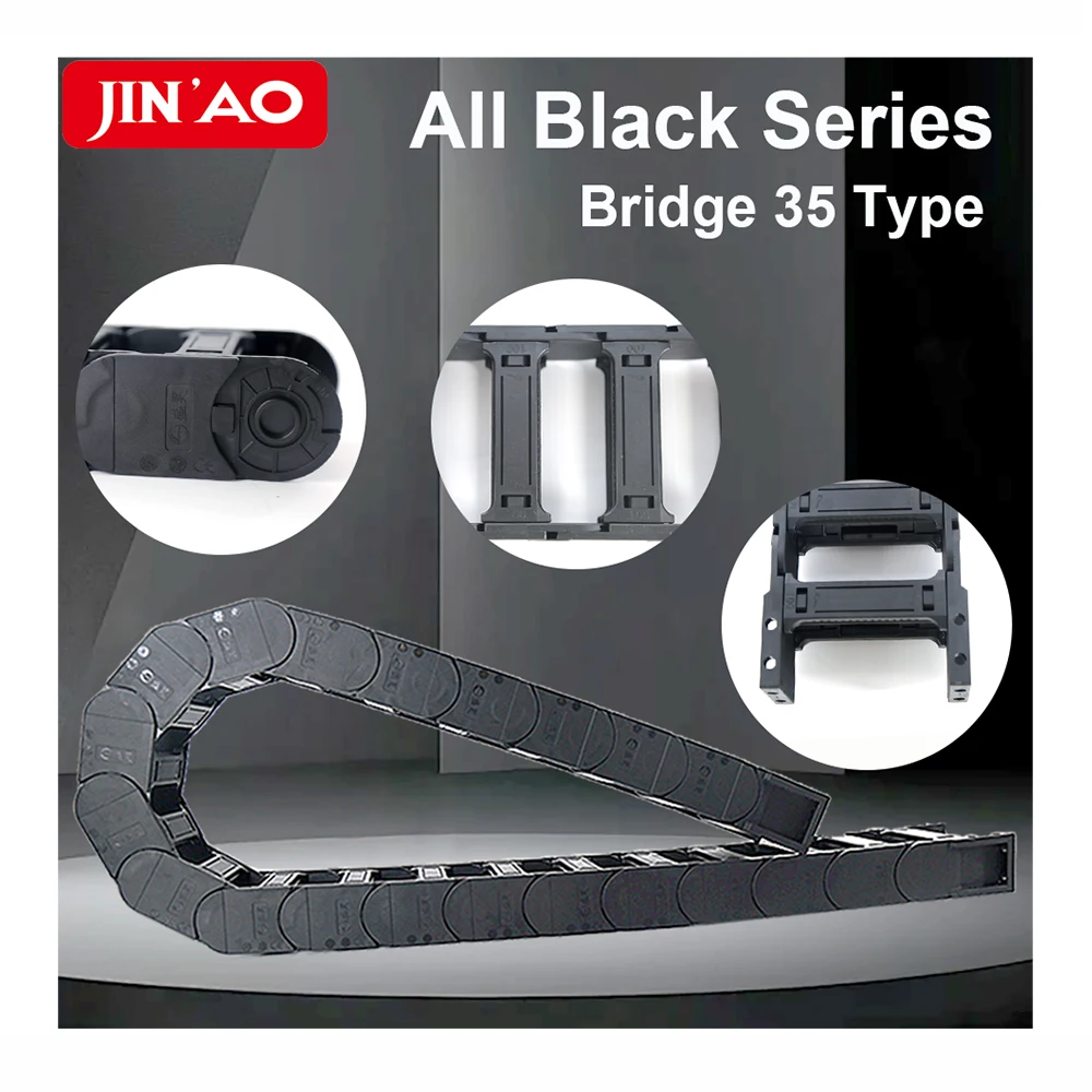 Picture 6: Electric CNC Chain Cable Carrier Flexible Cable Channels Nylon Black Plastic Cable Carrier Drag Chain