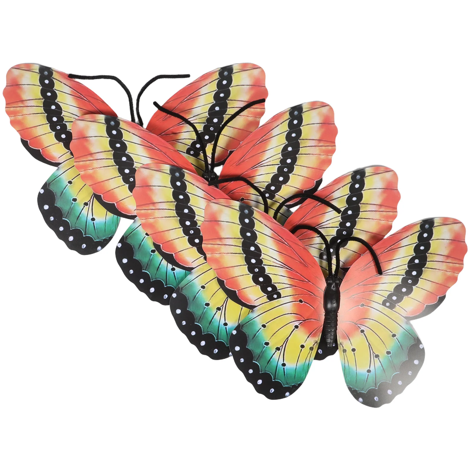 5 stuks vlinderdans rekwisieten elegante 40 cm handheld decoraties voor kinderen toneelvoorstelling feest bruiloft accessoires