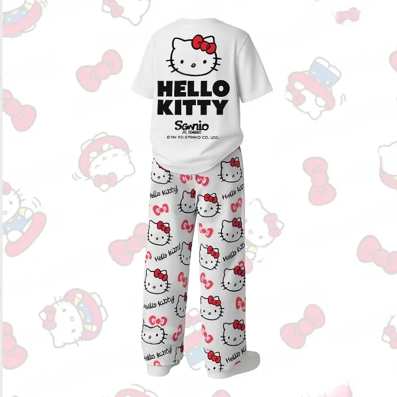 2026 جديد مرحبا كيتي زوجين ملابس عيد الحب هدية الكريسماس مزيج القطن لينة لطيف مطبوعة مطابقة تصميم الموضة العصرية #2