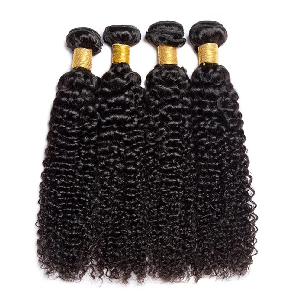 Mongolian Afro Kinky Curly Bundles 1/3/4PCS Human Hair Extensions 100% Unprocessed Virgin Human Hair Weave Bundles Jerry Curl