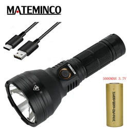 MATEMINCO-Lampe de Poche LED Rechargeable par USB Type C, Torche de Camping à Gradation en Continu, MT70 SFN5 Stimule 6800LM, Portée de 1000 Mètres