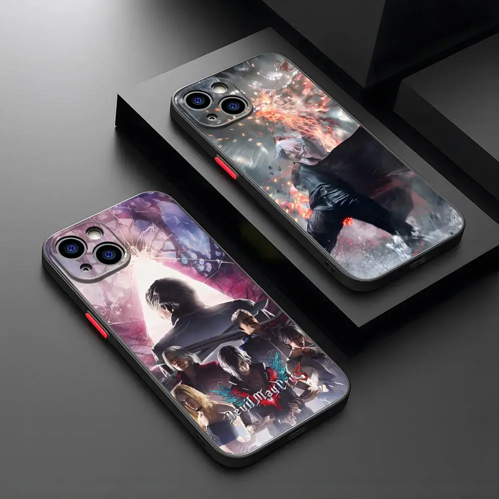 D-Devil May C-Cry Phone Case Matte For IPhone 15 Pro 16 Pro Max 14 13 11 12 Mini Xs X Xr 7 8 Plus Se Back Cover