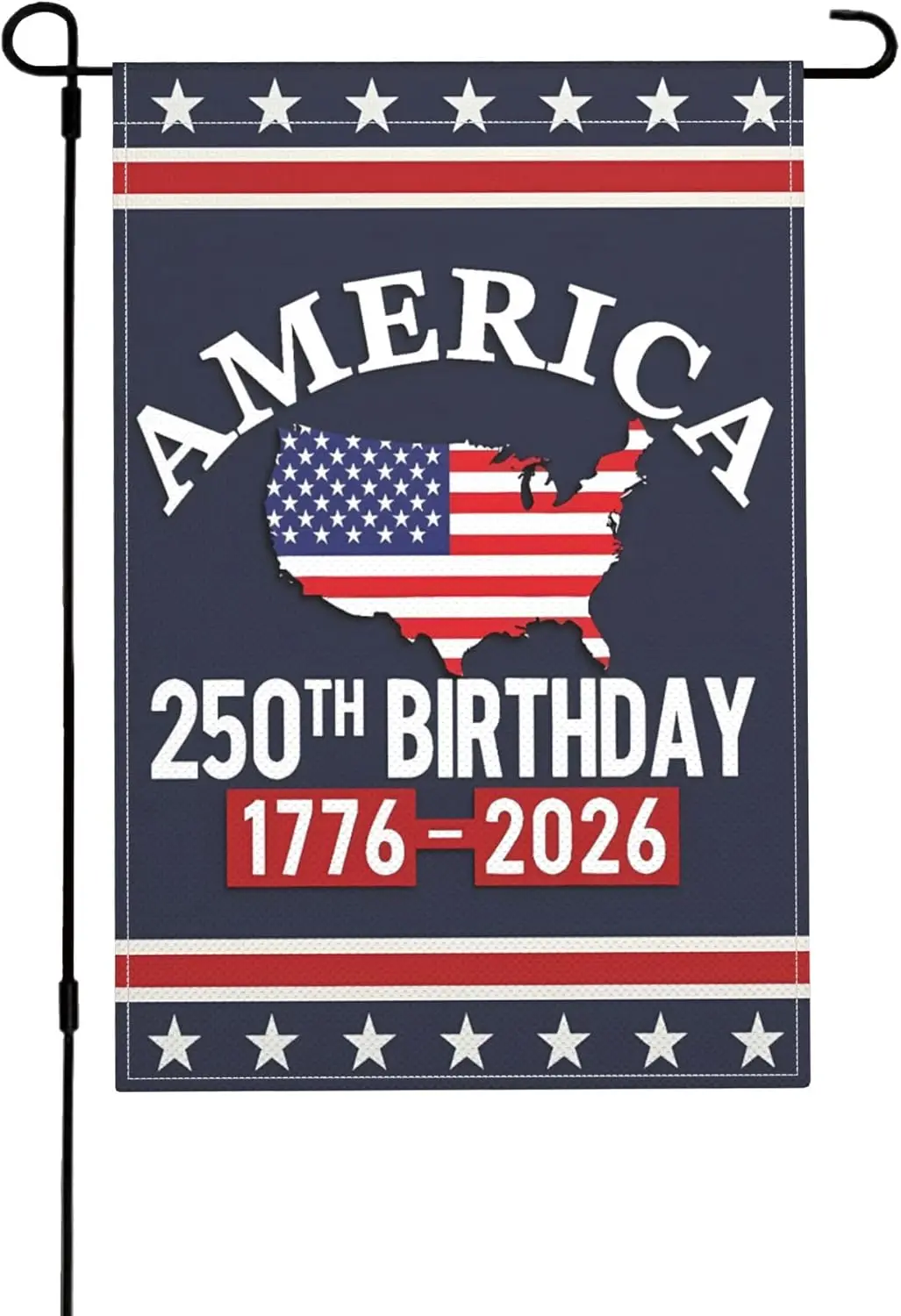 علم الرابع من يوليو 12x18 1776 2026 250 سنة أعلام حديقة باتريوت الأمريكية للخارج ساحة الخيش مزدوجة الجوانب Si JHH #1