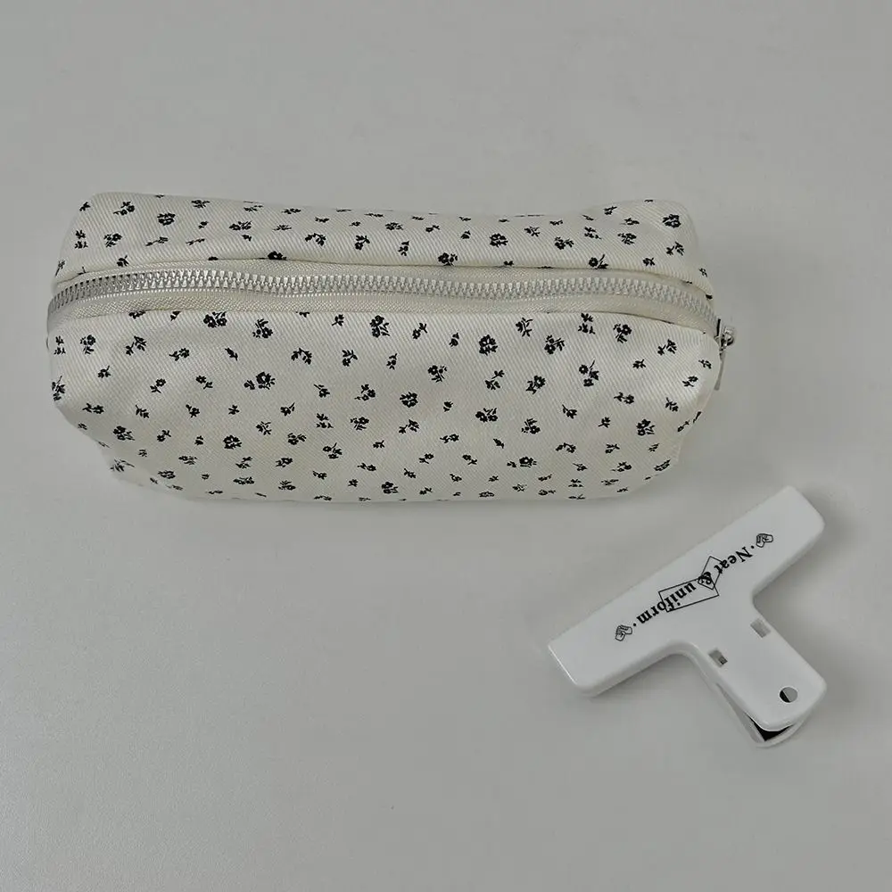 

Милая сумка для ручек с цветочным принтом, многофункциональный пенал большой емкости, сумка для канцелярских принадлежностей, студенческая сумка