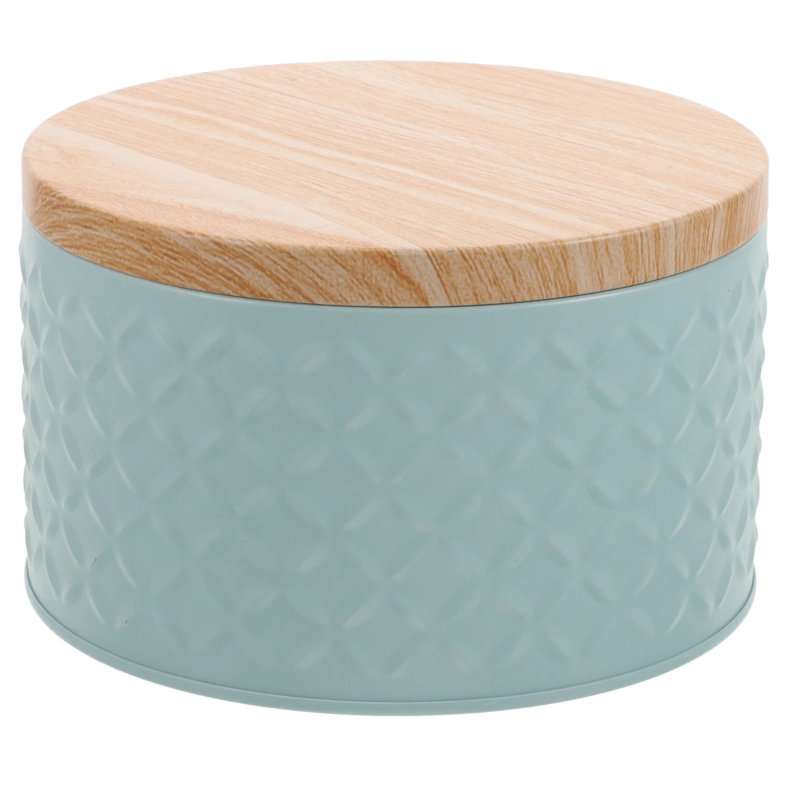 Caixa de presente para doces, sobremesa com tampa, recipientes vazios de metal azul celeste, caixas de ferro, tampas para crianças