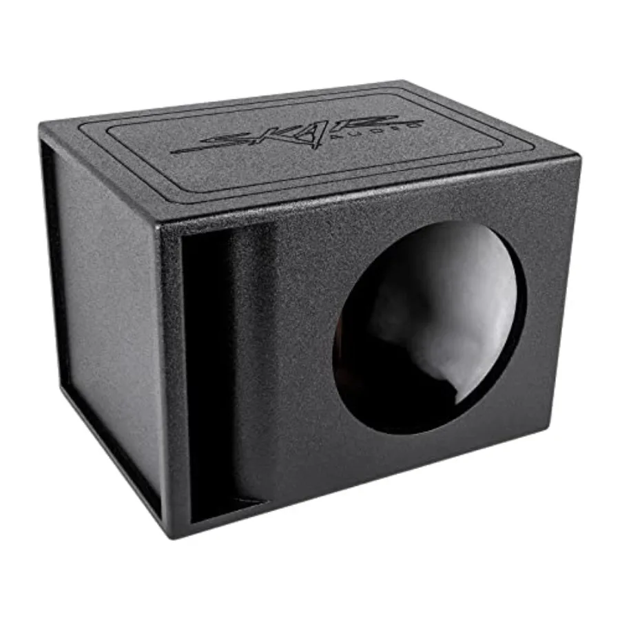 

AR1X10V Single 10 Universal Fit Armor Coated Ported Subwoofer Box with Kerf Port for car audio, polypropylene composite, black,