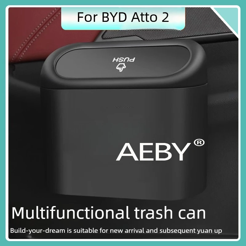 

AEBY For BYD Atto 2 Smart Driving Editio 2024-2025 Portable Car Trash Can,Car Garbage Bin with Lid,Keep Cabin Clean,Gift Idea