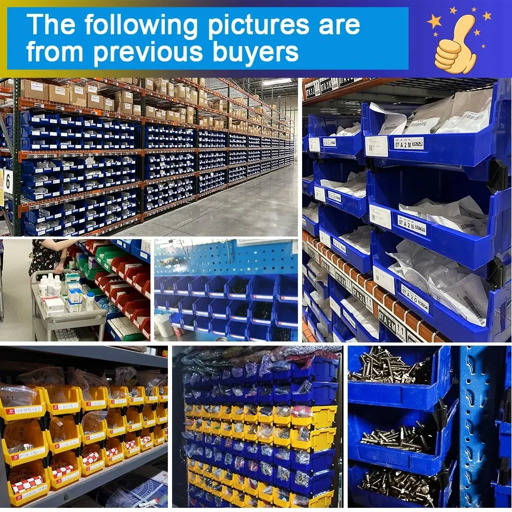 LEADLOONG V6 Stackable Box 4pcs 14.8*8.4*7in/37.7*21.3*18cm Large Capacity Multi-Functional Storage Containers Shelves