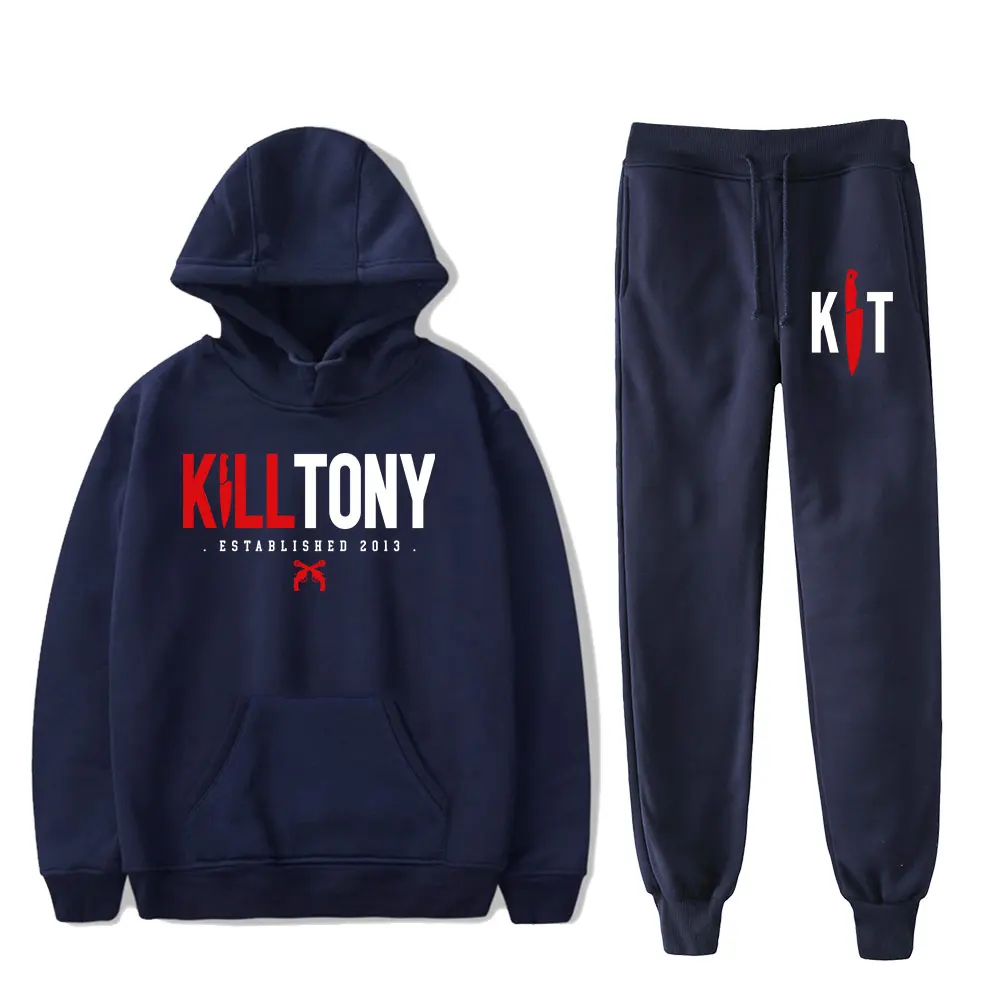 Костюм с капюшоном Kill Tony Graphic Merch, толстовки с карманами и кулиской, свитшот, спортивные брюки на бретелях