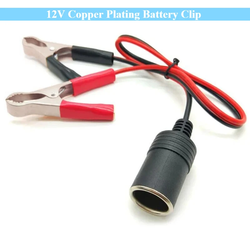 

12 В медный зажим для аккумулятора 50 А, клемма для автомобильного аккумулятора, зажим для прикуривателя, адаптер для кемпинга, Рождества, 35 см