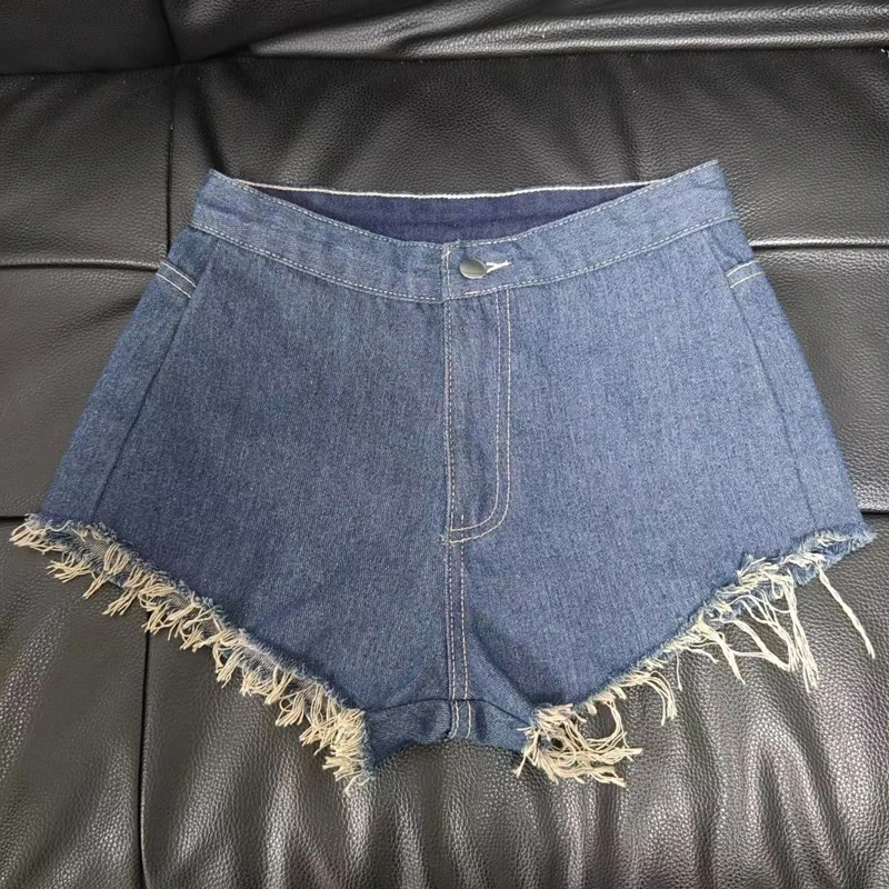 

Women's Denim Shorts Summer Beach Sexy Rough Edge Vintage A Line Mini Hot Shorts Pantalones Cortos Short Mujer Holiday Shorts