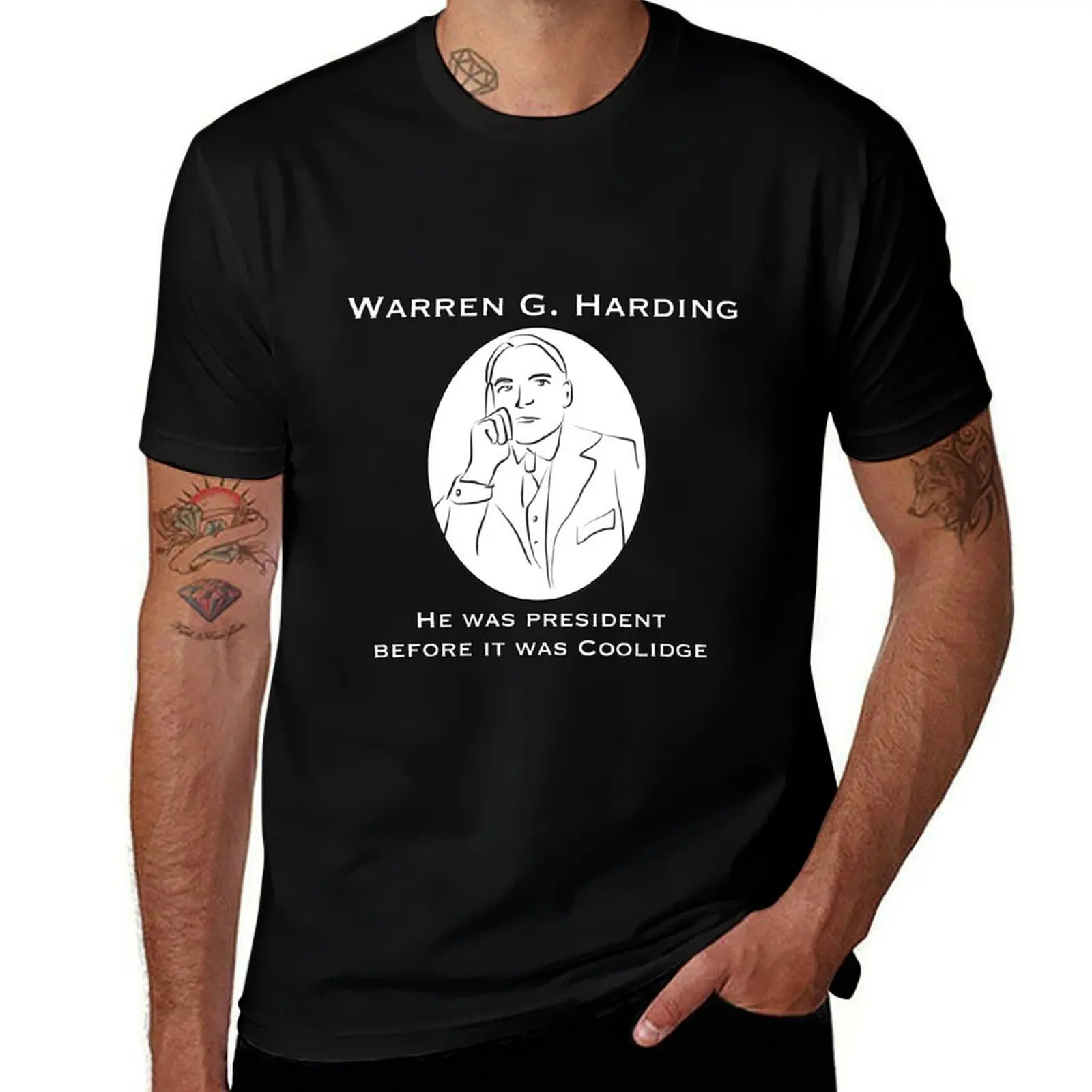 fue hombre, camisas Coolidge antes de Warren algodón suave algodón para camisas divertidas camisetas t hombre G. Camiseta Harding:
