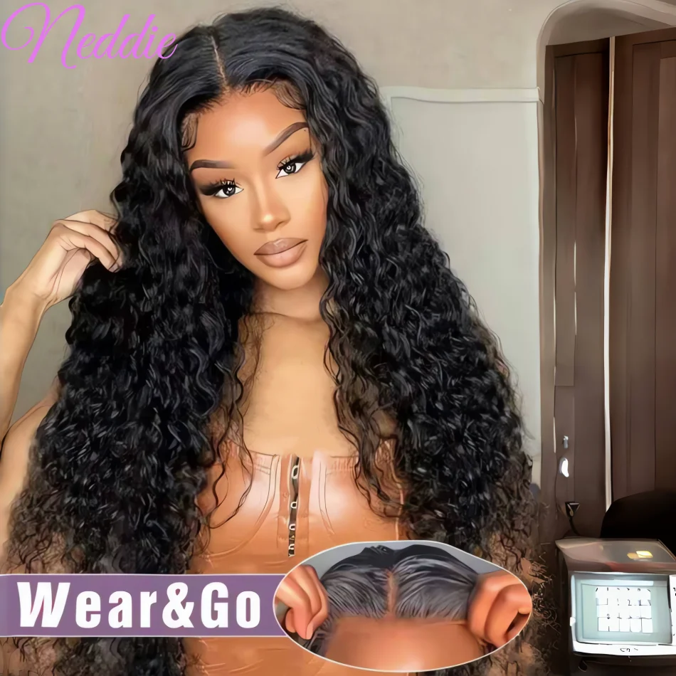 Wig Lace Frontal 5x5 Wig manusia tanpa lem prepked Wig keriting siap untuk pergi Wig keriting 4x4 Wig penutupan Brasil Wig renda depan 30 inci