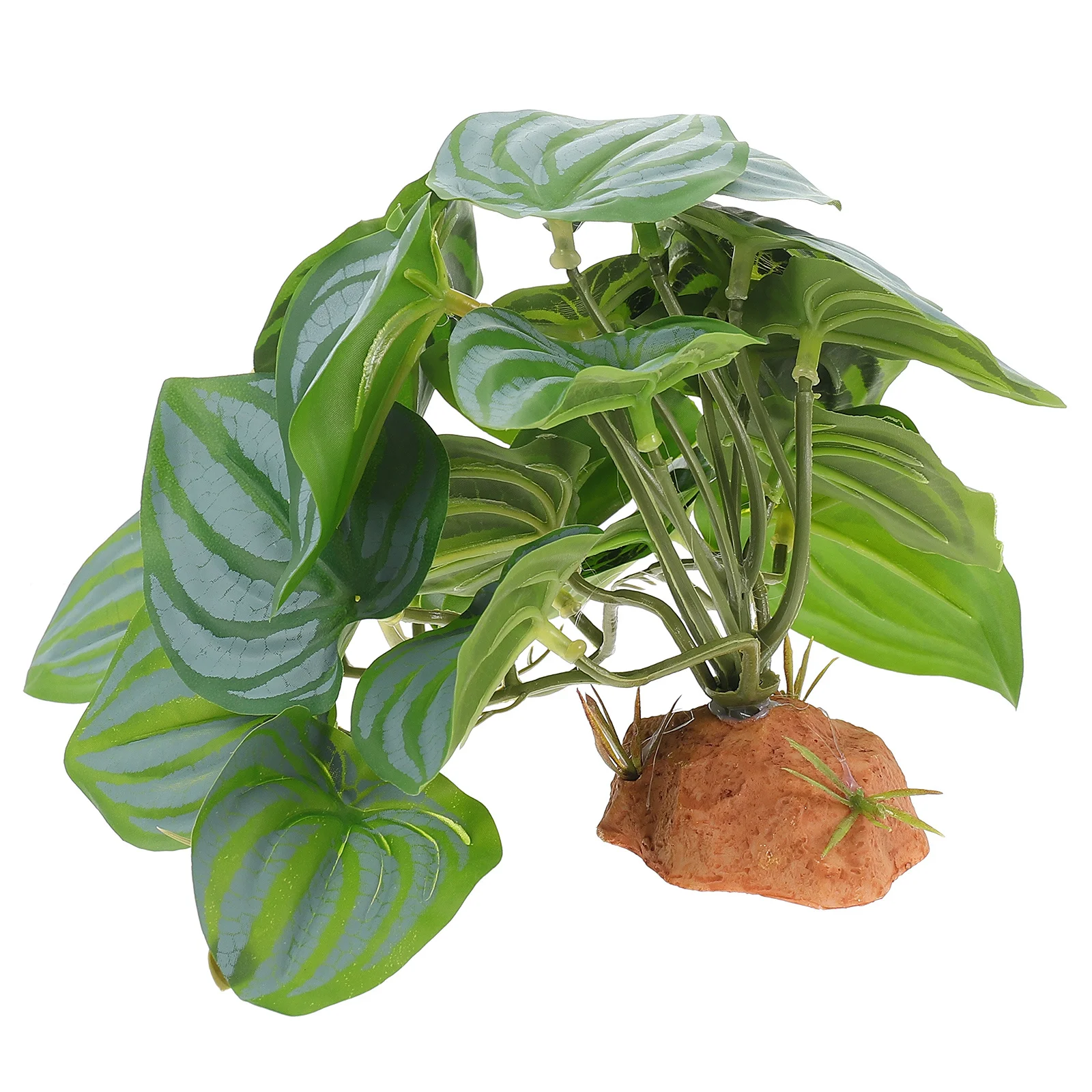 

Simulated Plant Decoration for Reptile Terrarium Resin Plastic Artificial Green Plant Hide Decor Aquarium Landscape