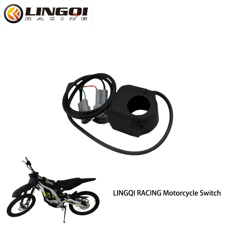 

LINGQI RACING Motorcycle Front Headlight Switch Waterproof Handlebar Switches Button Connector For Light Bee KT Electric Bike