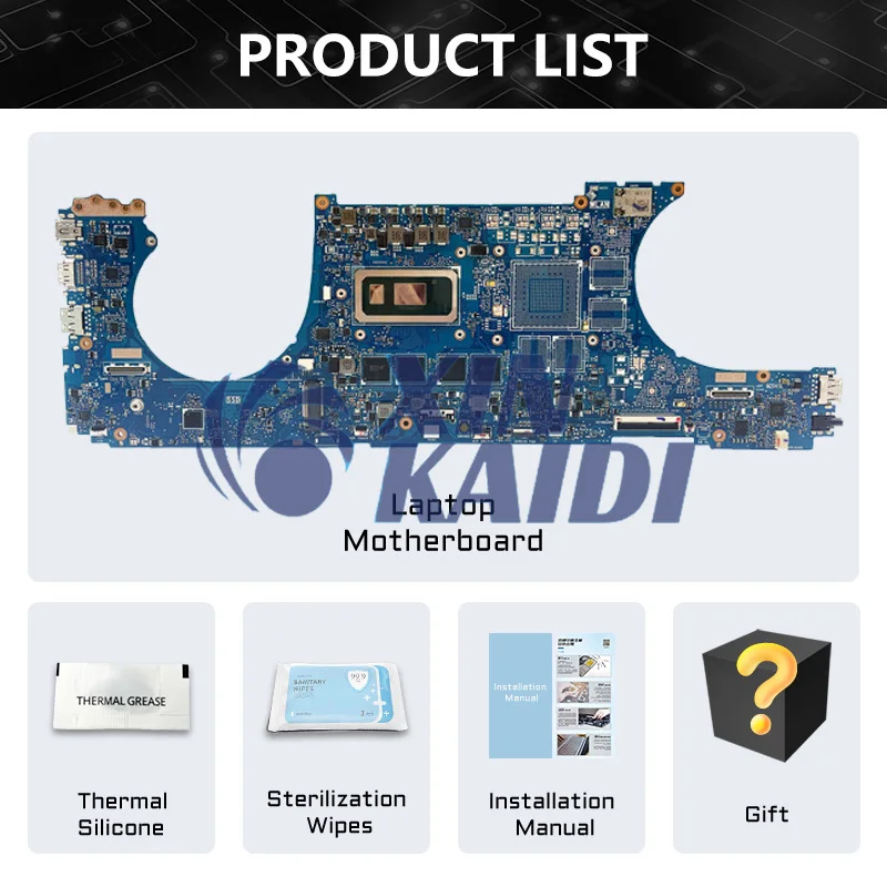 Para placa base ASUS Zenbook BX534FA BX534FAC BX533FAC RX534FAC UX534FB UX534FC UX534FTC UX534FAR UX534FT 100% probado