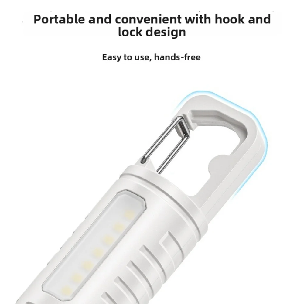 Adjustable Brightness Waterproof Flashlight 300 Lumens with USB C and Portable Hook for Camping Hiking and Daily Use