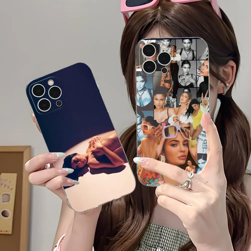 

Чехол для мобильного телефона Kylie Jenner для iPhone 17, 16, 15, 14, 13, 12, 11 X XR XS Air Pro Max Plus, мини-прозрачный красочный чехол, красивый