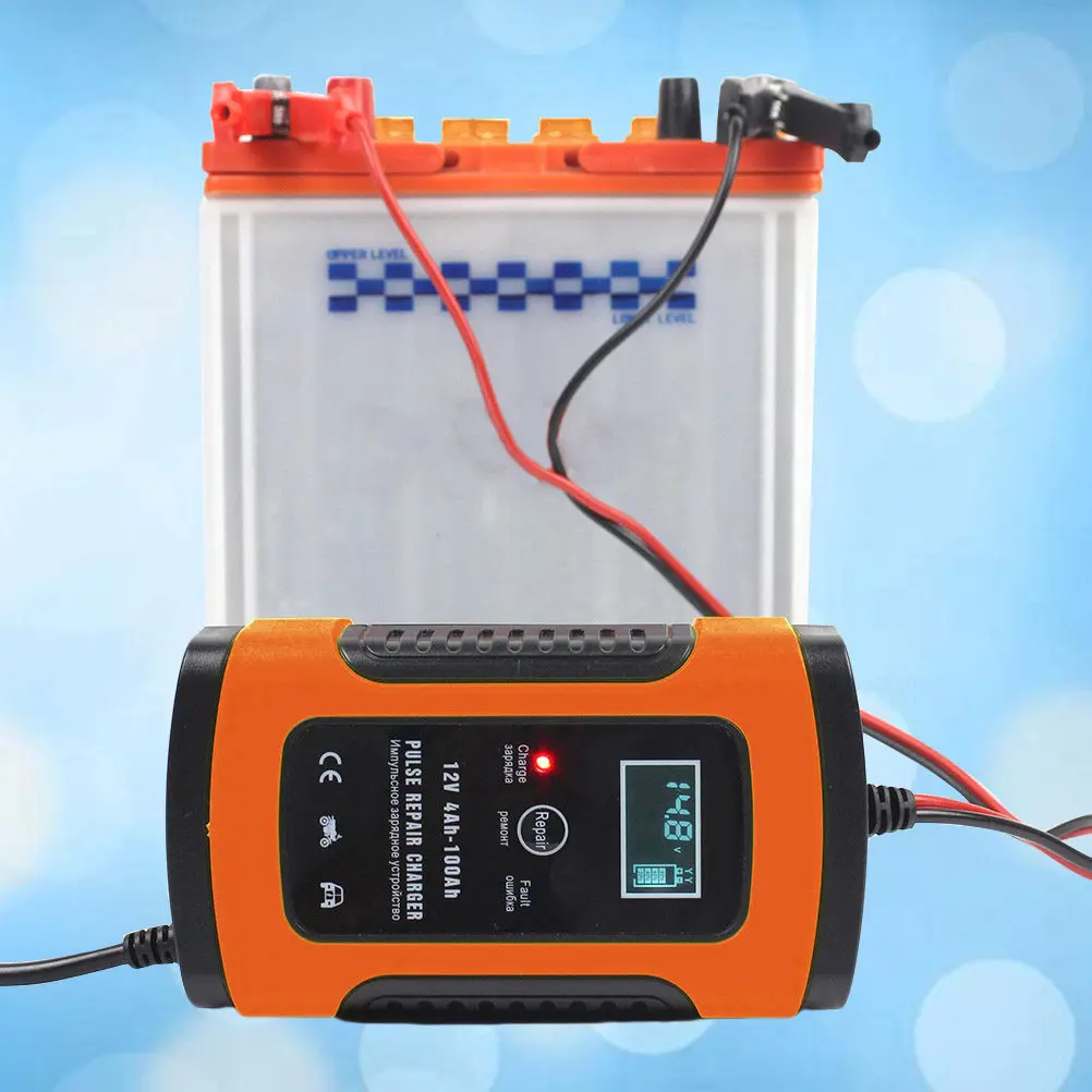 

12V Acid Automatic Vehicle Motorbike Motorbike Battery Automatic Charger Battery Charger LCD Multi Protections