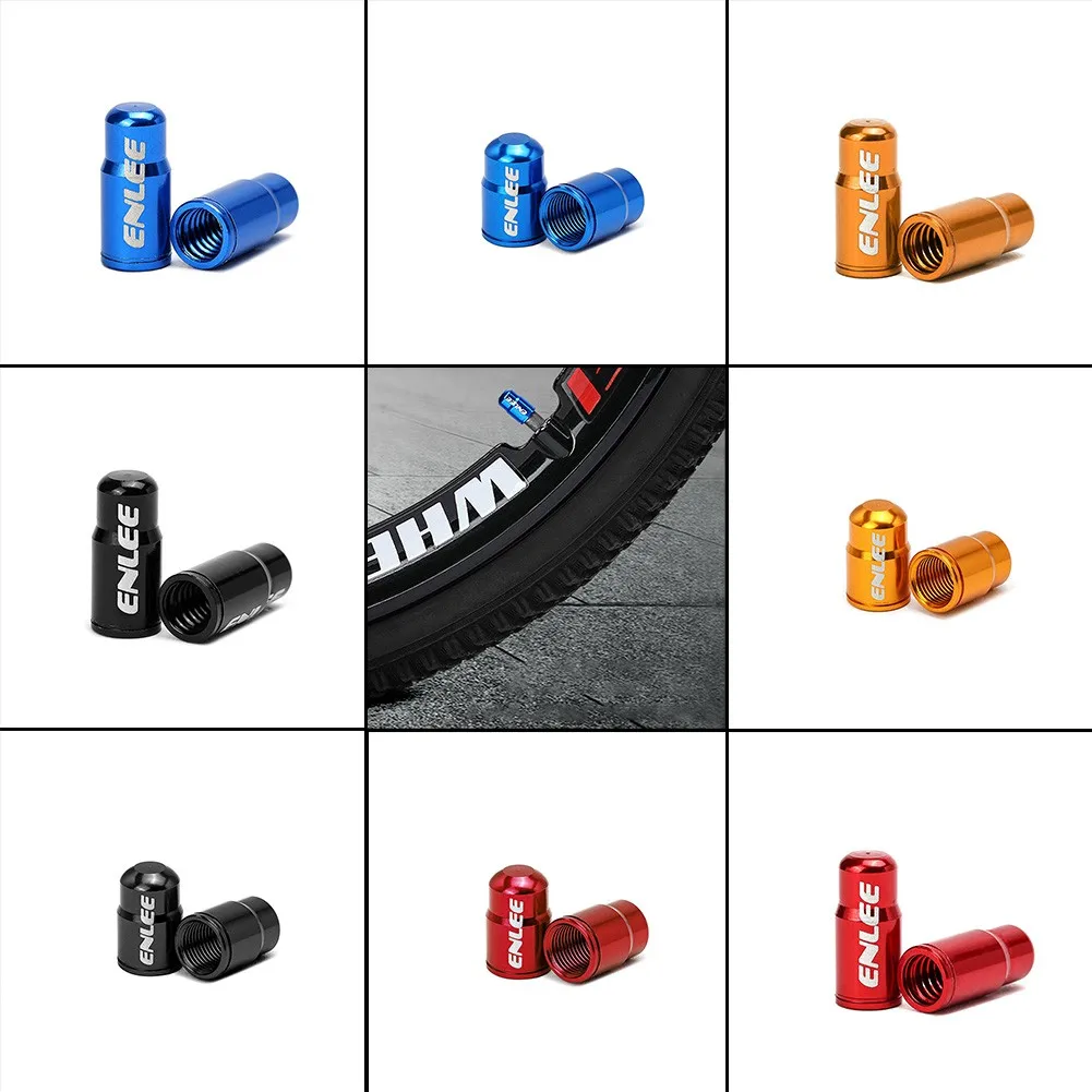 

2pcs Bike Tyre Valve Cap AV/FV Leak-proof Dust-proof Cycling Parts Aluminum Alloy MTB Road Bicycle Tire Inner Tube Valve Cover