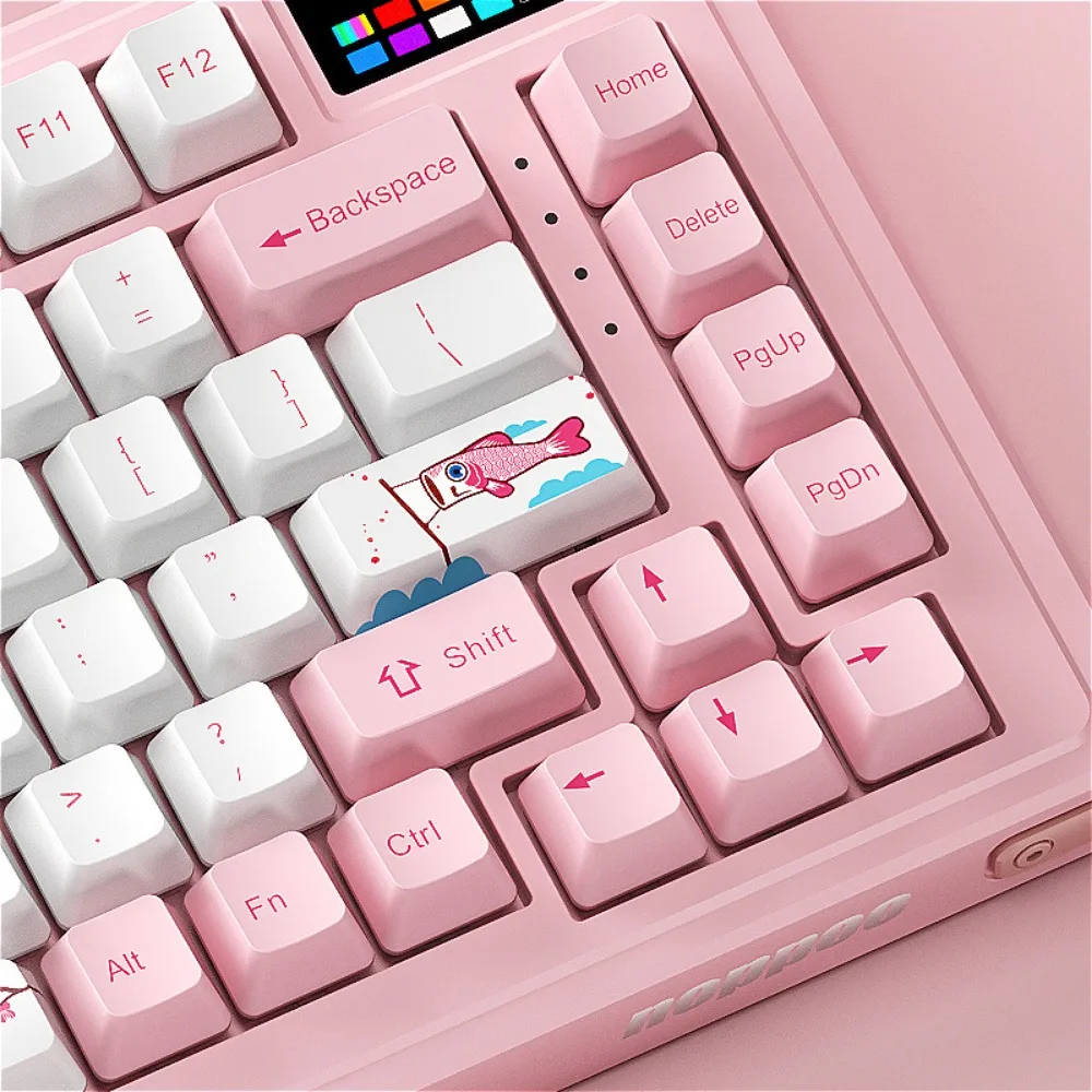 

Cherry blossom, small full set, cherry, keyboard keycaps, custom keycaps, pink, girl keycaps, mechanical keyboard accessories