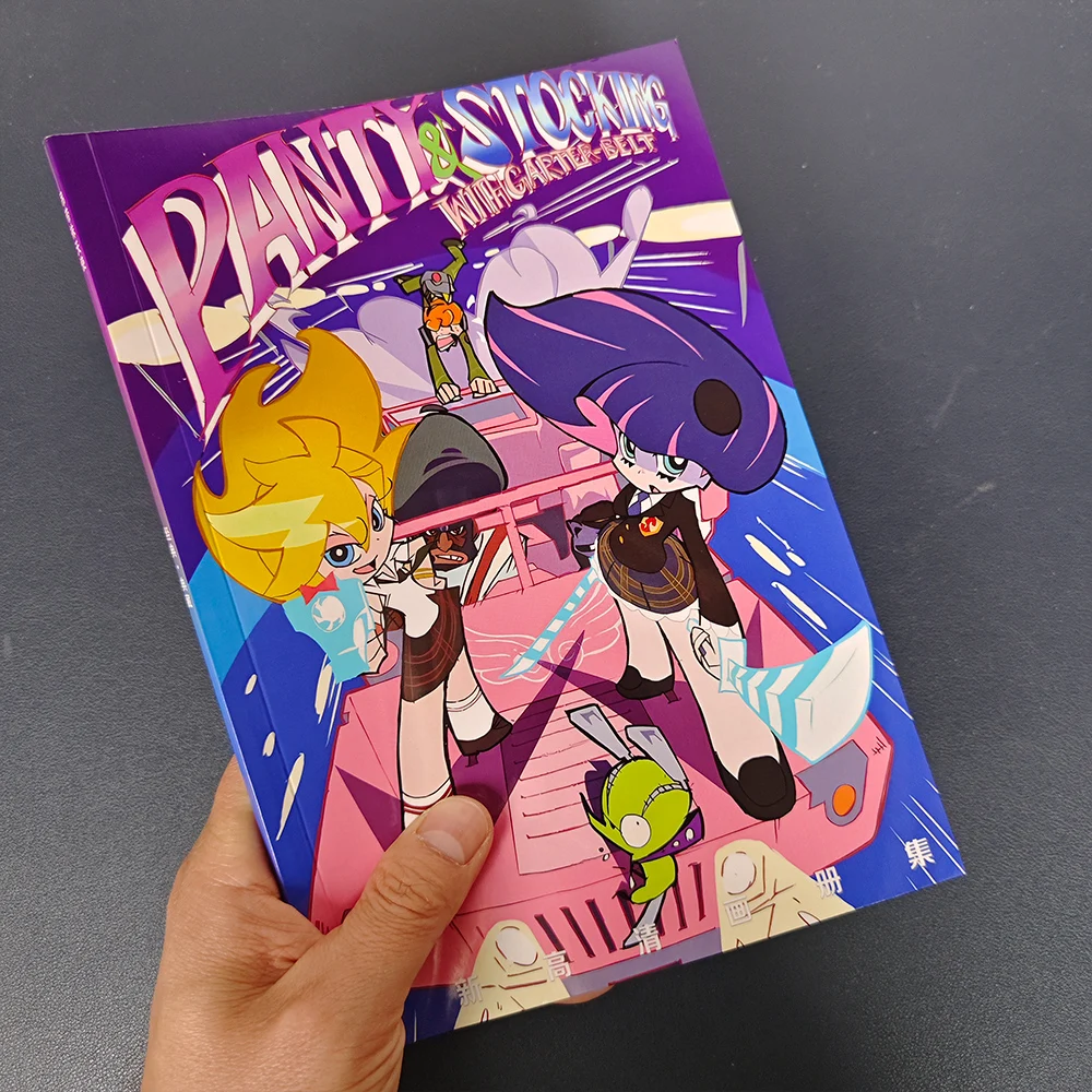 Panty & Stocking with Garterbelt Art Collection Book Illustrations Artwork Album Manhwa Comic Cartoon Characters Card Anime