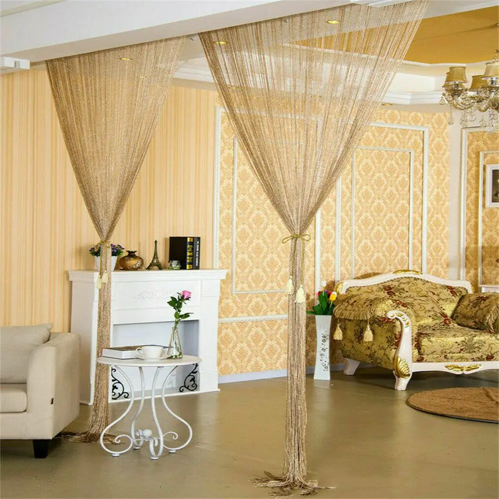 2M*1M String Room Divider Net Curtain Panels Door Fly Screen Hanging Beaded Curtains Room Divider Net