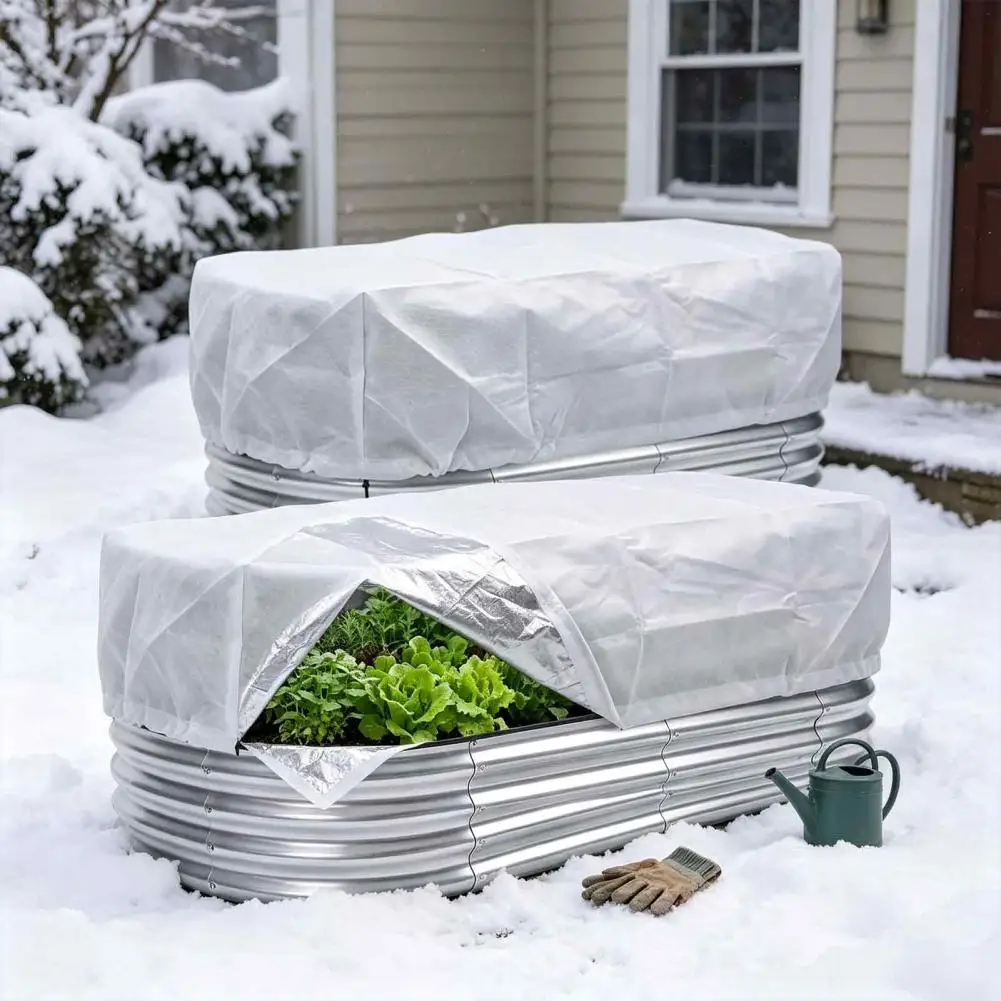 Uv Resistant Garden Bed Netting Winter Protection Cover for Raised Garden Bed Frost Insulation Blanket with Aluminum Liner