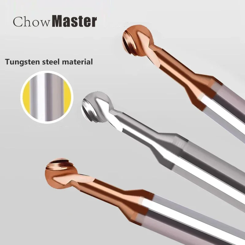 Ball T Shape Cutter Solid Carbide 3D End Mill R2 R3 R4 R5 R6 Metal Steel Aluminum Copper Iron Tungsten Ball Cutter