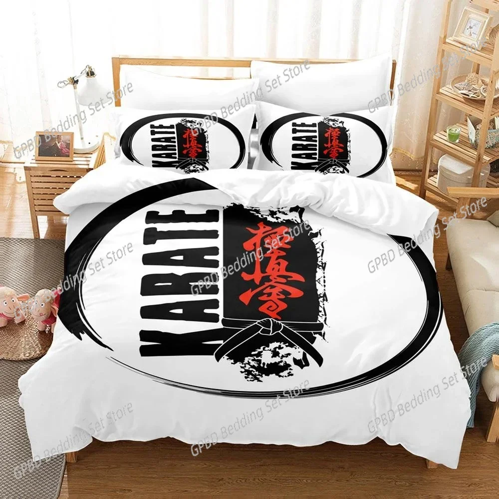 

3D Print Kyokushin Karate Bedding Set Double Twin King Duvet Cover Comforter Pillowcase Boys Girls Adults Bedroom