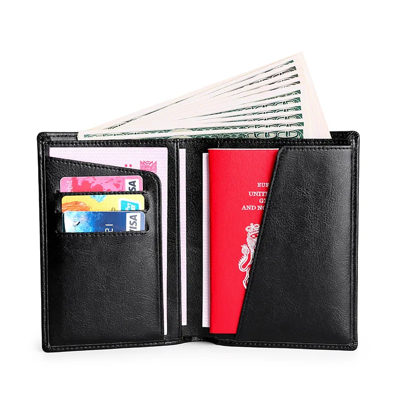 Functional Passport Holder Cover Wallet RFID Blocking Slim Leather Protector Card Case Travel Accessories for Women Men