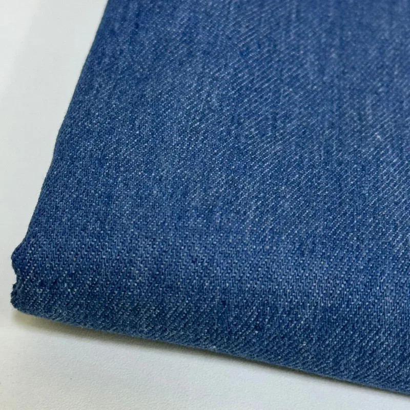 Twill Cotton Denim Fabric By The Meter for Jeans Clothes Dresses Handbags Shoes Hats Sewing Cloth Wearable Blue Black