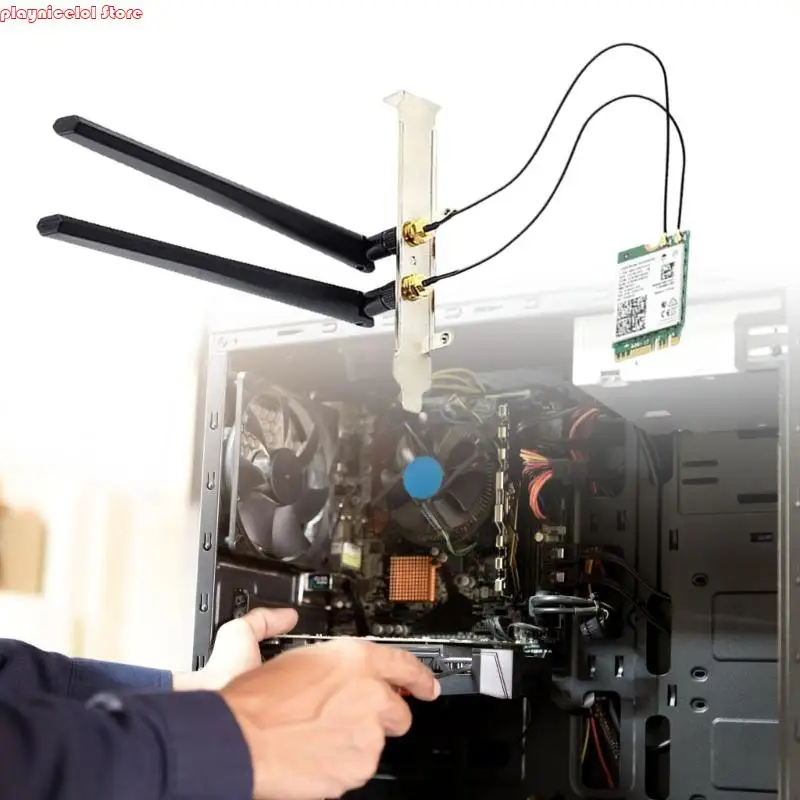 E8BA WiFi 어댑터 M.2 1200Mbps 2.4G/5GHz 더블 밴드 M.2 PC 노트북 용 무선 어댑터 호환 어댑터