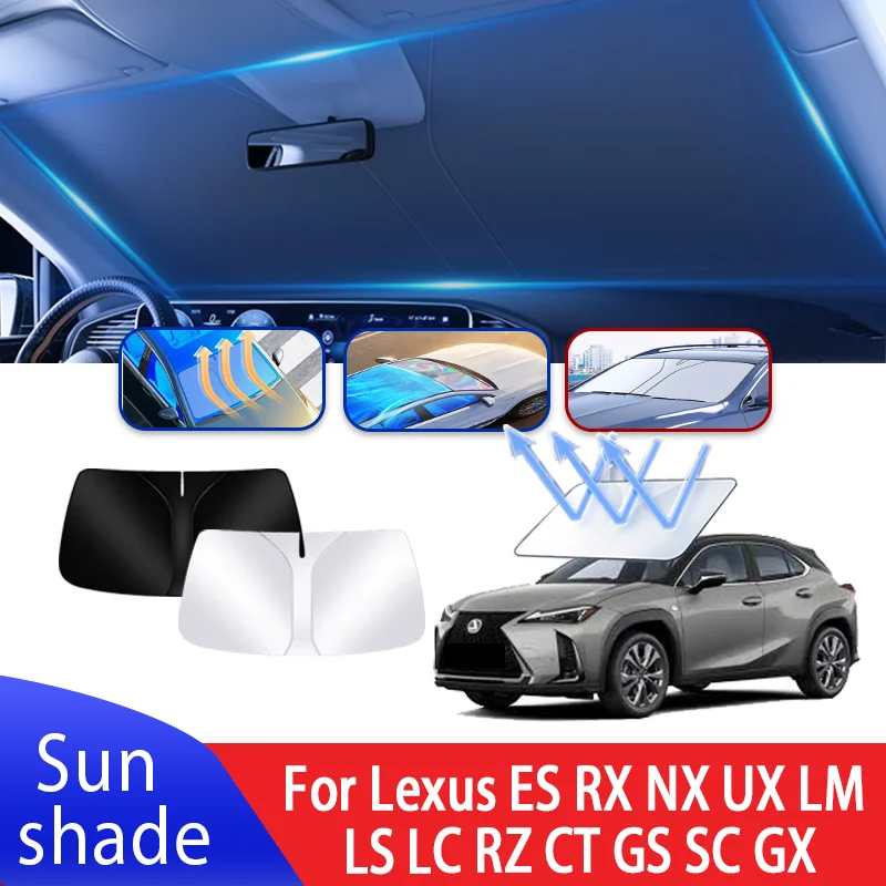 Car Sun Visor For Lexus ES RX  NX UX LM LS LC RZ CT GS SC GX Auto Front Windshield Sunshade Heat Insulation Summer Accessories