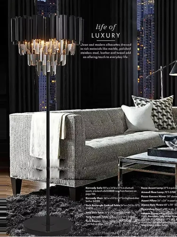 Luxury Crystal Lamp Modern Floor Lamp Bedroom Decorative Table Lamp Bedside Light Art Villa Living Room LED Lighting Shiny Lamp