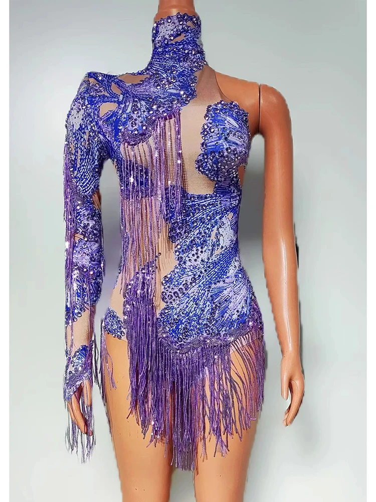 คุณภาพสูง Hot Stamping พู่เซ็กซี่เดี่ยวแขนยืดหยุ่น Jumpsuit 2025 ใหม่แฟชั่นที่กําหนดเองเสื้อผ้าสตรี