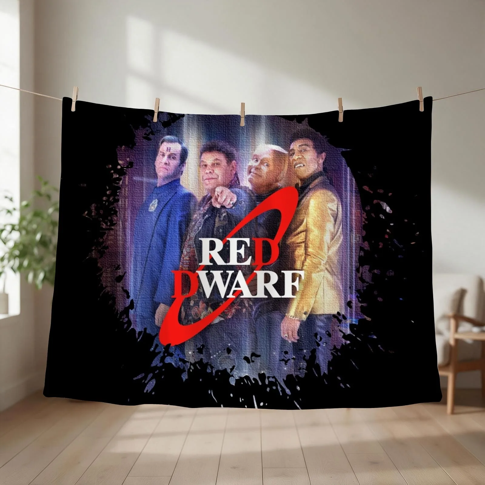 Red Dwarf - Crew Throw Blanket couch cozy soft plush fuzzy picnic outdoor blanket
