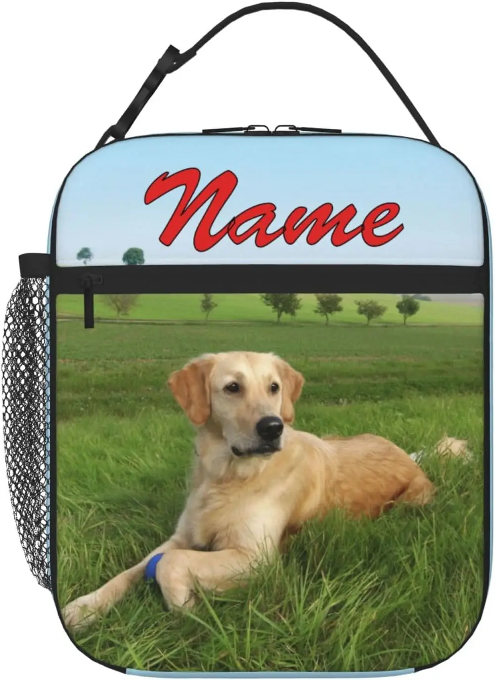 Personalized Lunch Bag for Women Men, Custom Lunch Bags with Photo Text Logo, Customized Insulated Lunch Box Tote Bags