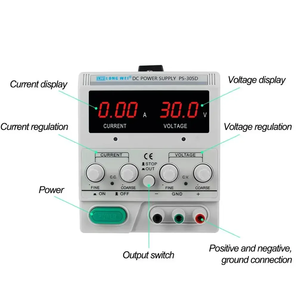 Factory Directly Sales LW PS-6403D 64V 3A Portable Lab Bench Linear DC Regulated Power Supply for Repair Test Aging HOT SALES
